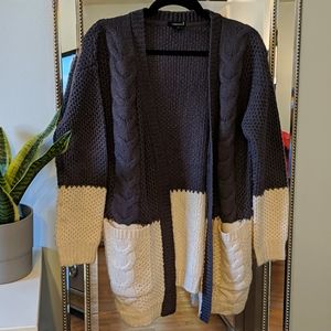 Color block cardigan